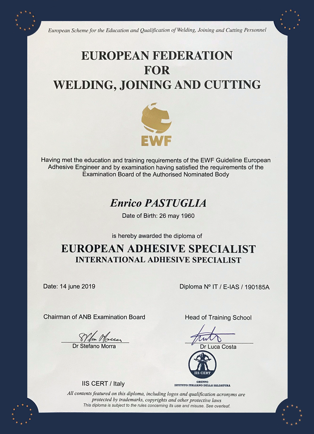 certificazione European Adhesive Specialist